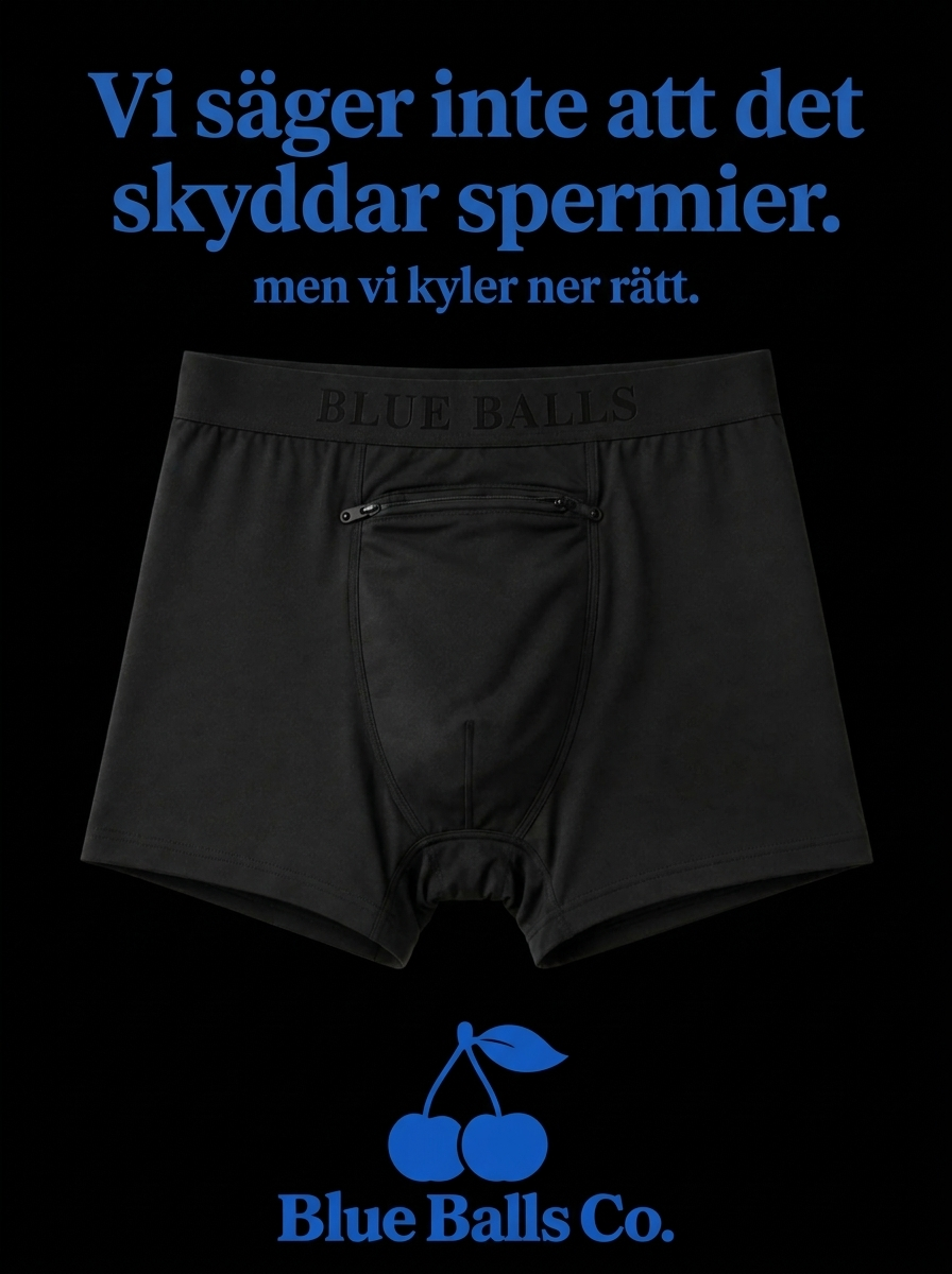 Black boxer briefs with a zipper pocket on a black background - we don't claim it protects sperm, but we cool the right way